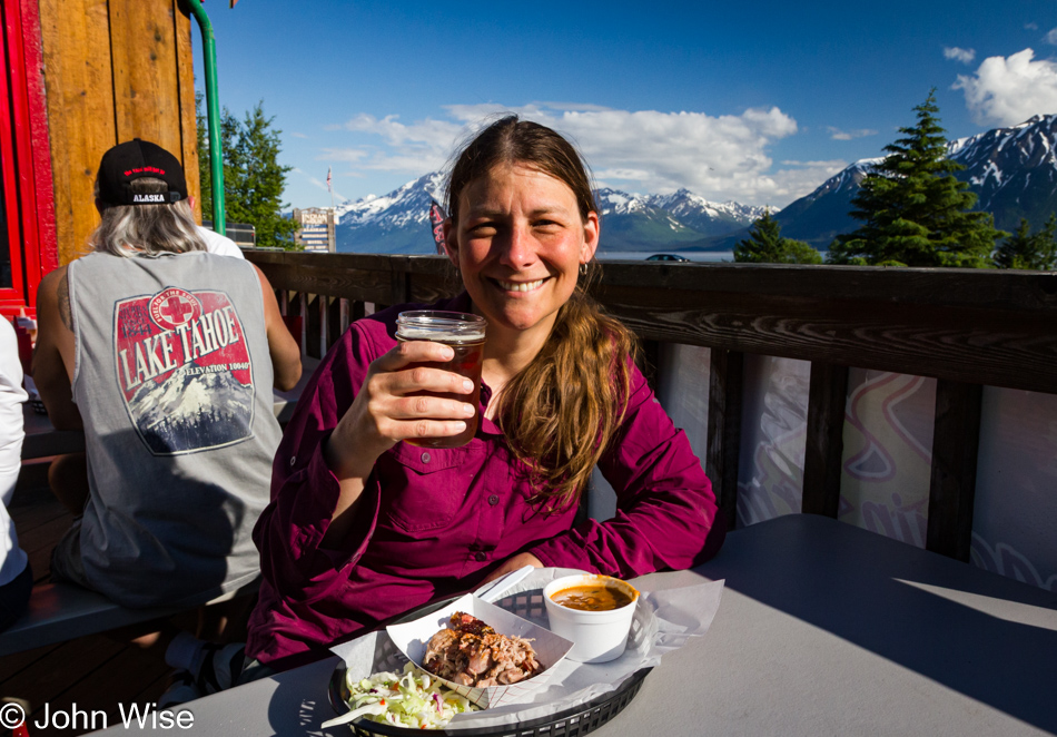 Caroline Wise at Turnagain Arm Pit on the Seward Highway in Alaska