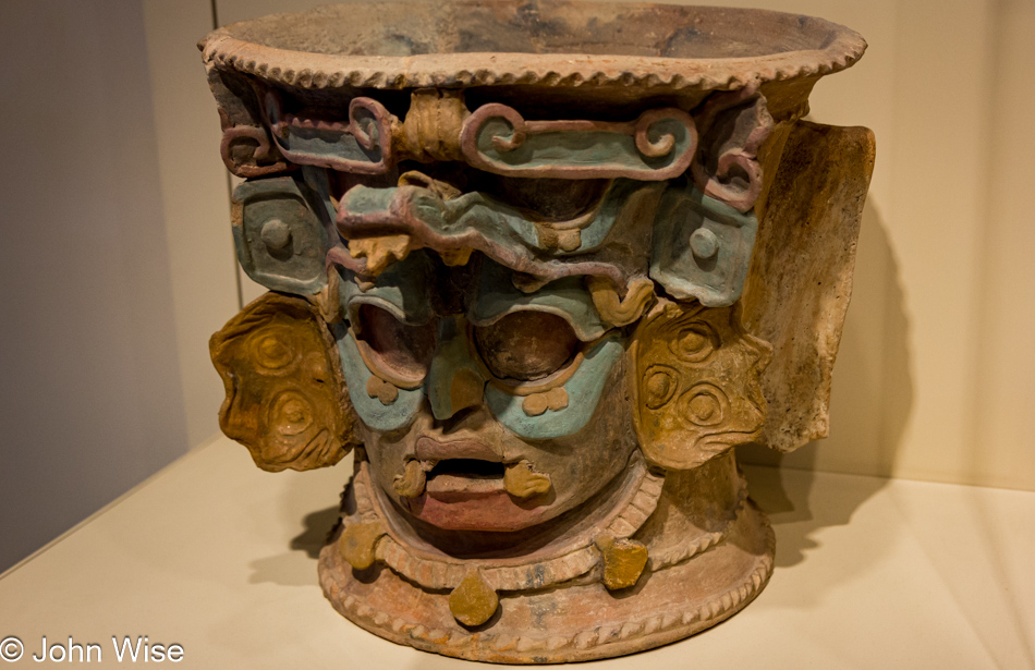 Mayan Incense Burner with Sun God Face Denver Art Museum in Denver, Colorado