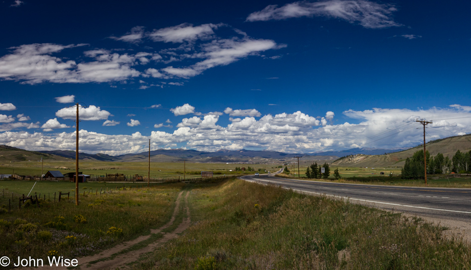 On the way to Rocky Mountain National Park in Colorado