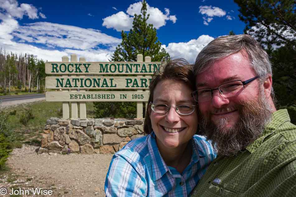 Caroline Wise and John Wise at the Rocky Mountain National Park in Colorado