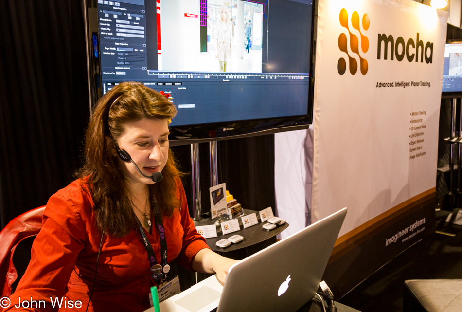 Mary Poplin of Imagineer Systems at NAB in Las Vegas, Nevada