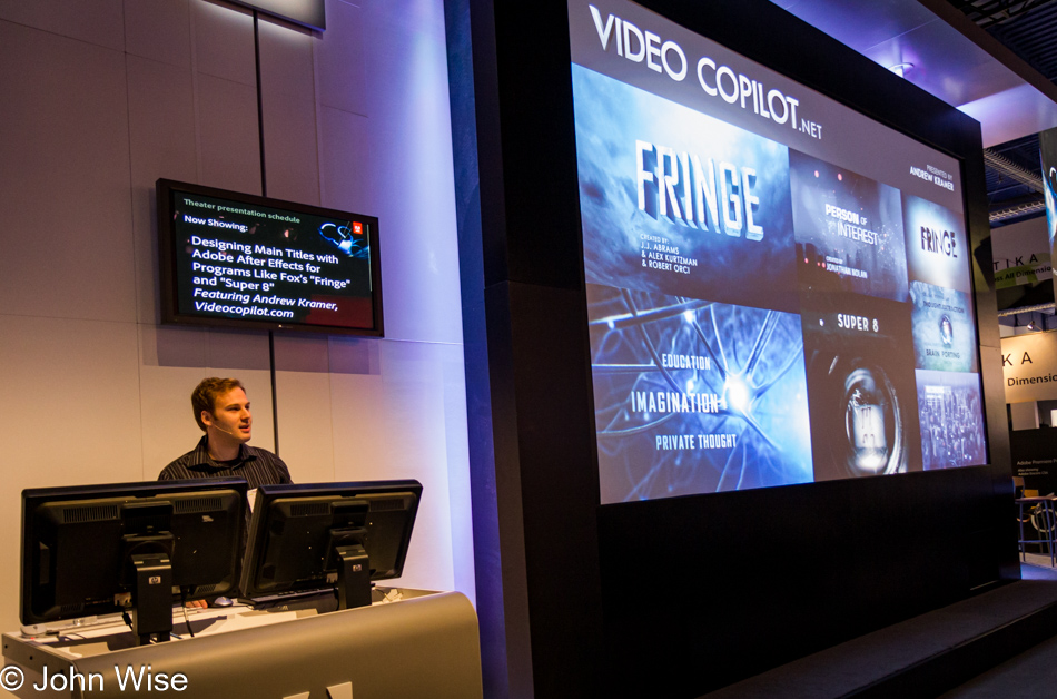 Andrew Kramer of Video Copilot at NAB in Las Vegas, Nevada