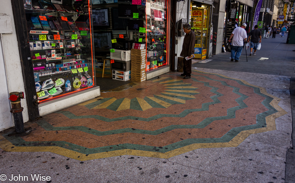 Sidewalk at the Pantages Theater in Los Angeles, California