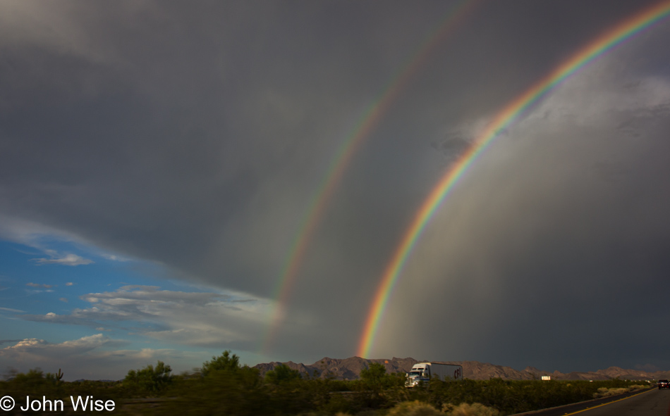 Rainbows over the California Desert