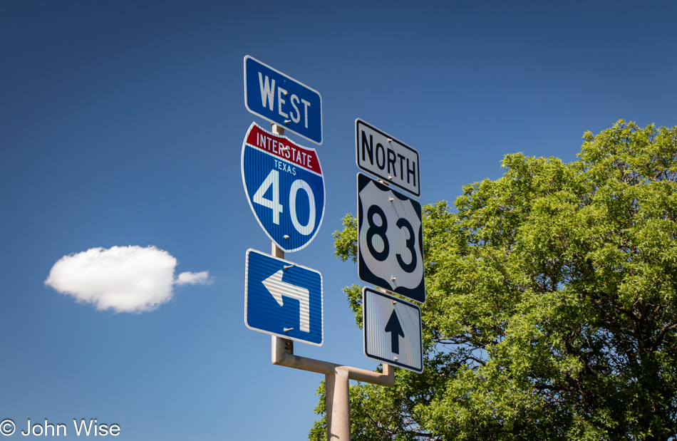 U.S. Route 83 in Shamrock, Texas