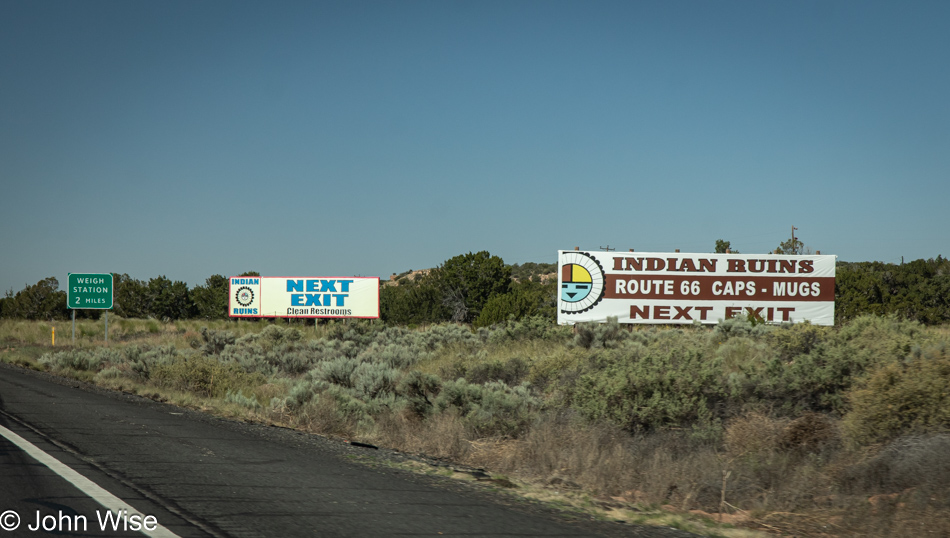 Native American Billboards along Interstate 40 in Arizona