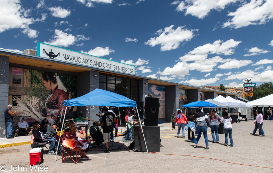 Live music at the Navajo Arts and Craft Guild in Window Rock, Arizona