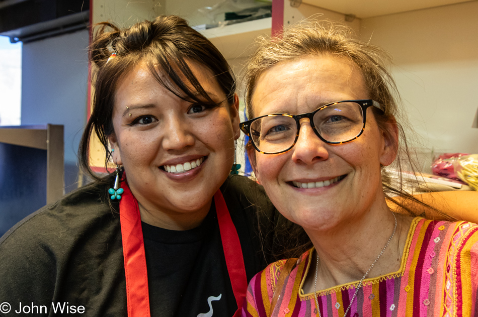 Caroline Wise and Laura at the Sheep is Life Celebration in Window Rock, Arizona