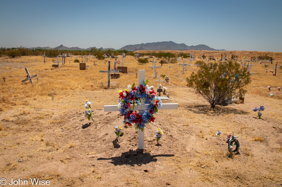 Cemetery in Kohatk, Arizona on the Tohono O'odham Nation
