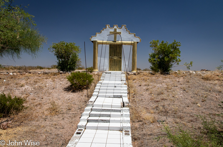 Shrine on Indian Route 34 on the Tohono O'odham Nation in Arizona