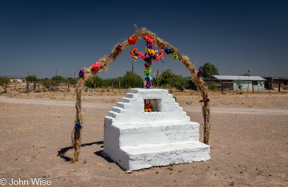 Shrine in Hadaison Wo'o on the Tohono O'odham Nation in Arizona