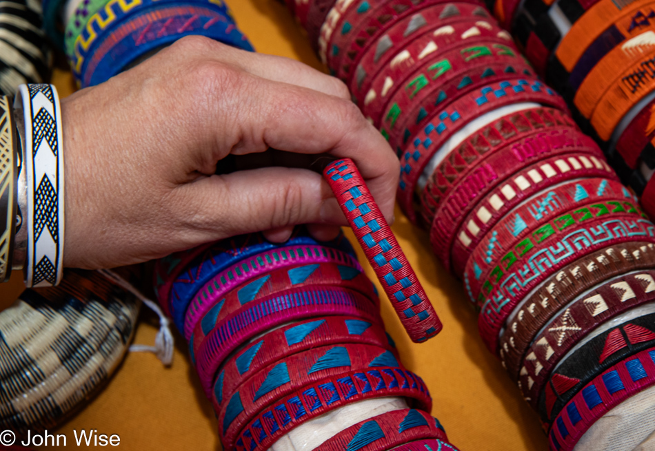 Bracelet from Crucelina Chocho of Columbia at the International Folk Art Market in Santa Fe, New Mexico