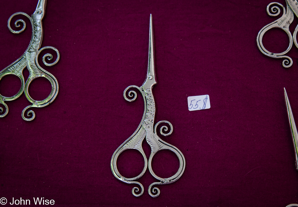 Scissors from Zavkiddin Kamalov of Uzbekistan at the International Folk Art Market in Santa Fe, New Mexico