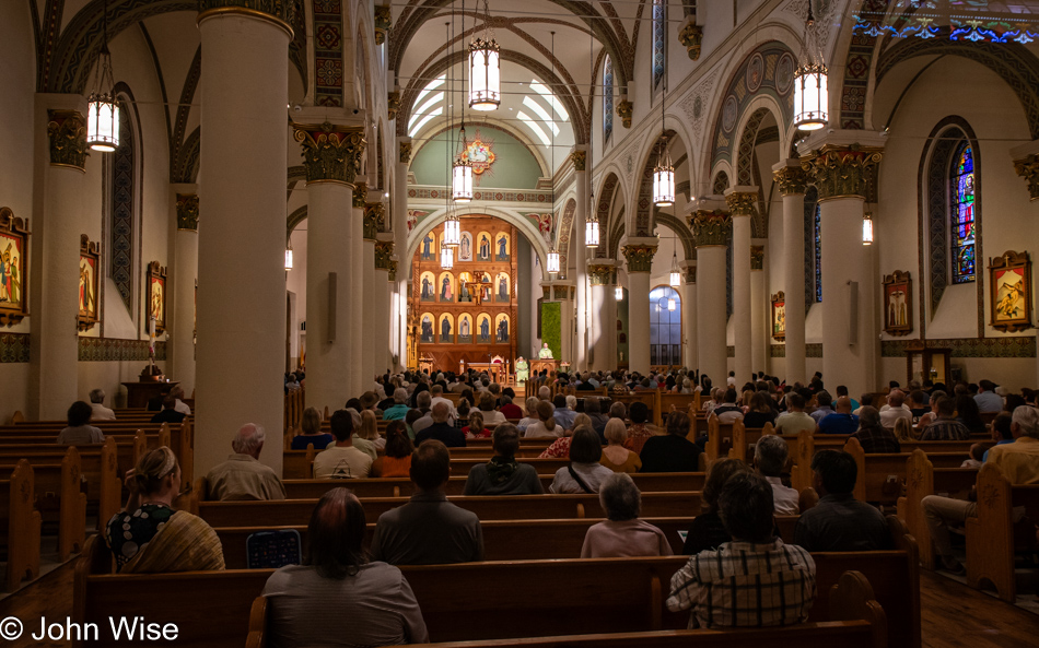 Mass at the Basilica of St. Francis of Assisi in Santa Fe, New Mexico