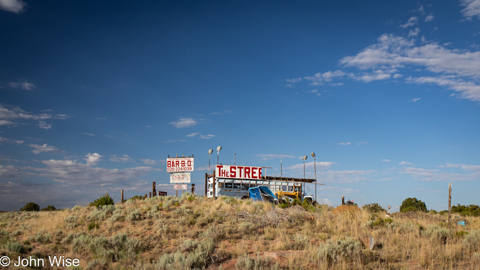 The Street Kitchen BBQ south of Sanders, Arizona on US 191