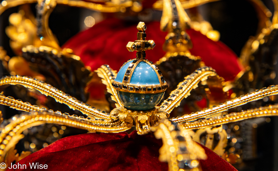 Queen Sophie Magdalene crown at the Rosenborg Castle in Copenhagen, Denmark