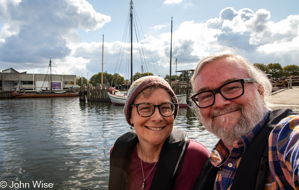 Caroline Wise and John Wise at the Viking Ship Museum in Roskilde, Denmark