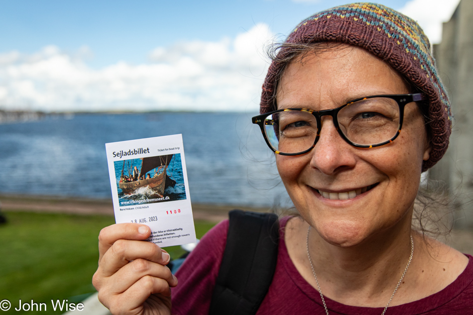 Caroline Wise at the Viking Ship Museum in Roskilde, Denmark