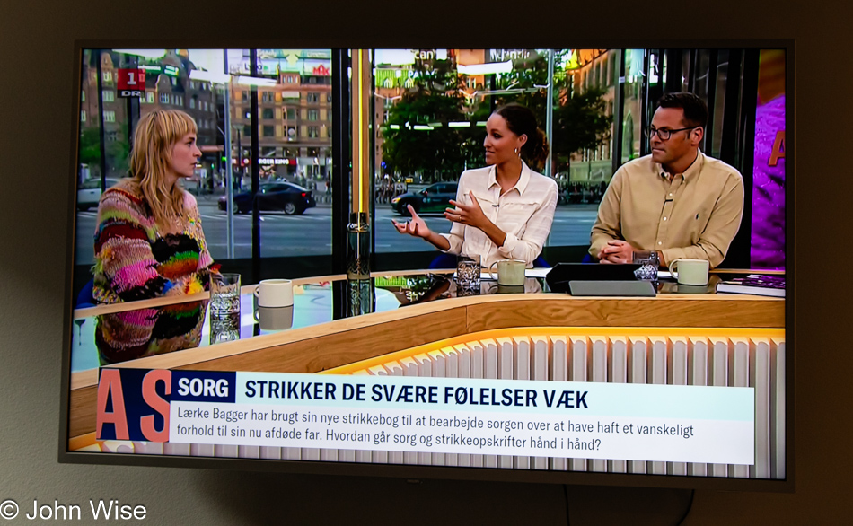 Morning TV in Copenhagen, Denmark