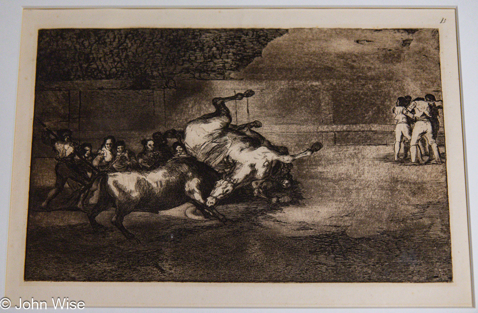 Etching from Francisco de Goya at the Malmö Castle and Museum in Malmö, Sweden 