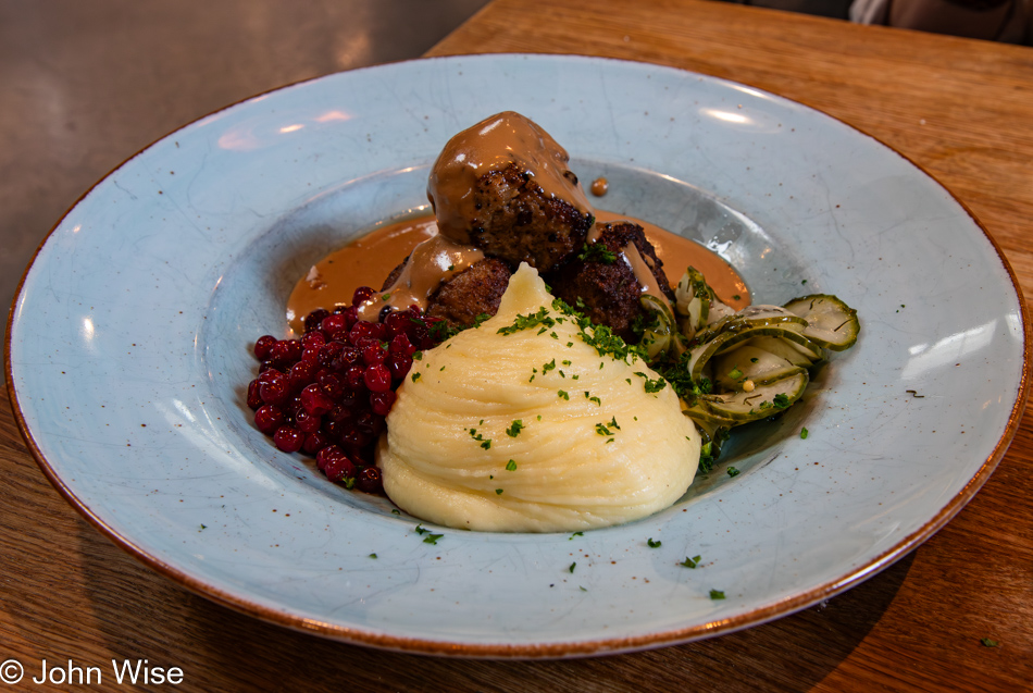 Swedish Meatballs from the Malmö Saluhall in Malmö, Sweden