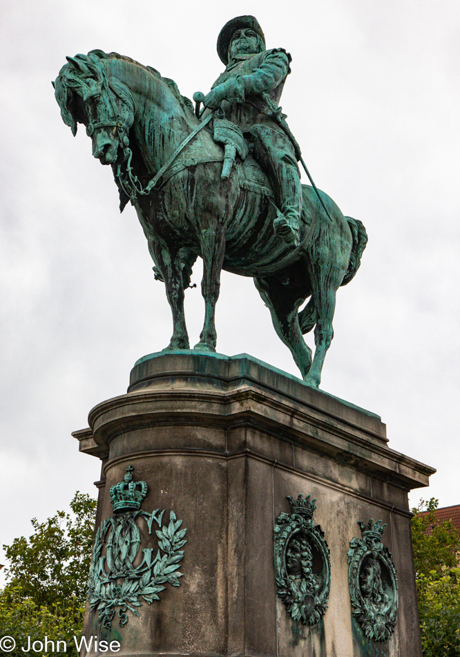 King Karl X Gustav in the Main Square in Malmö, Sweden 