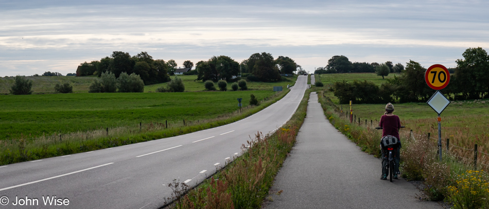 Riding down the southern coast of Sweden east of Ystad