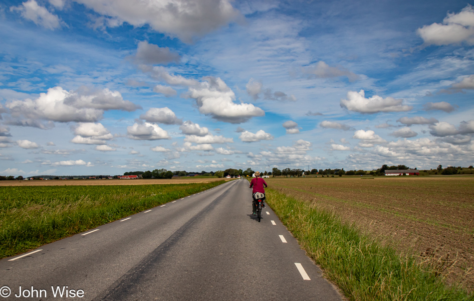 Riding northwest to Glemmingebro, Sweden