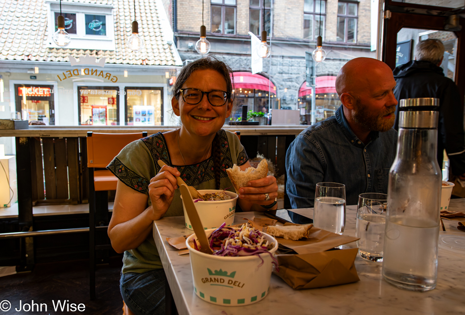 Caroline Wise at Grand Deli in Lund, Sweden