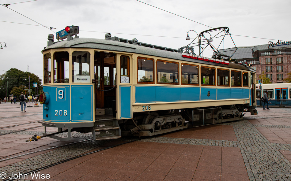 Old Tram in Gothenburg, Sweden