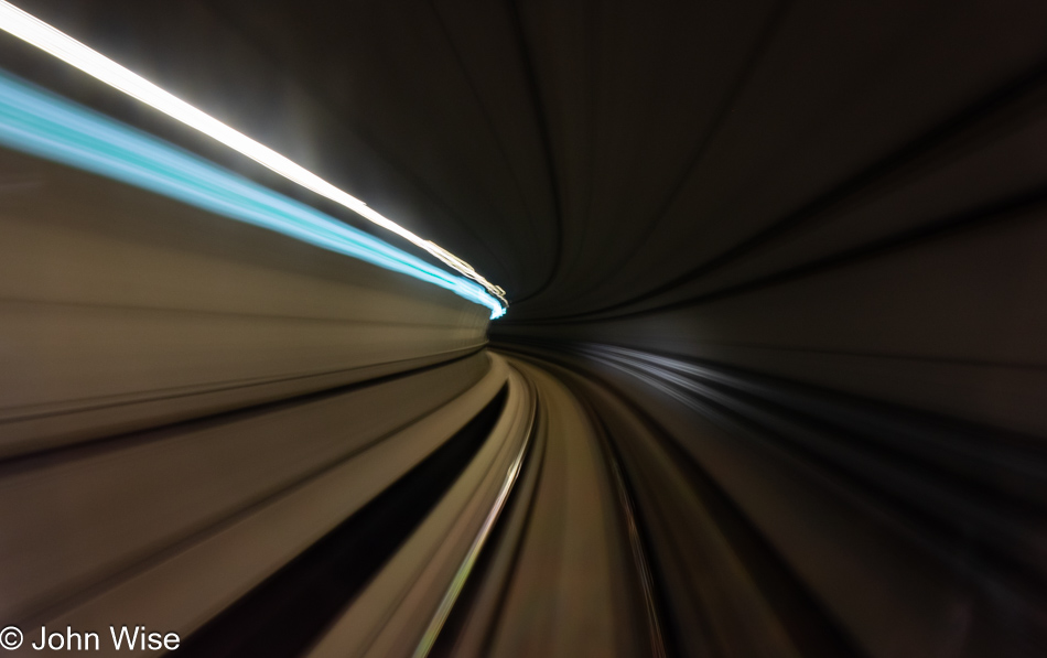 Tram tunnel in Copenhagen, Denmark