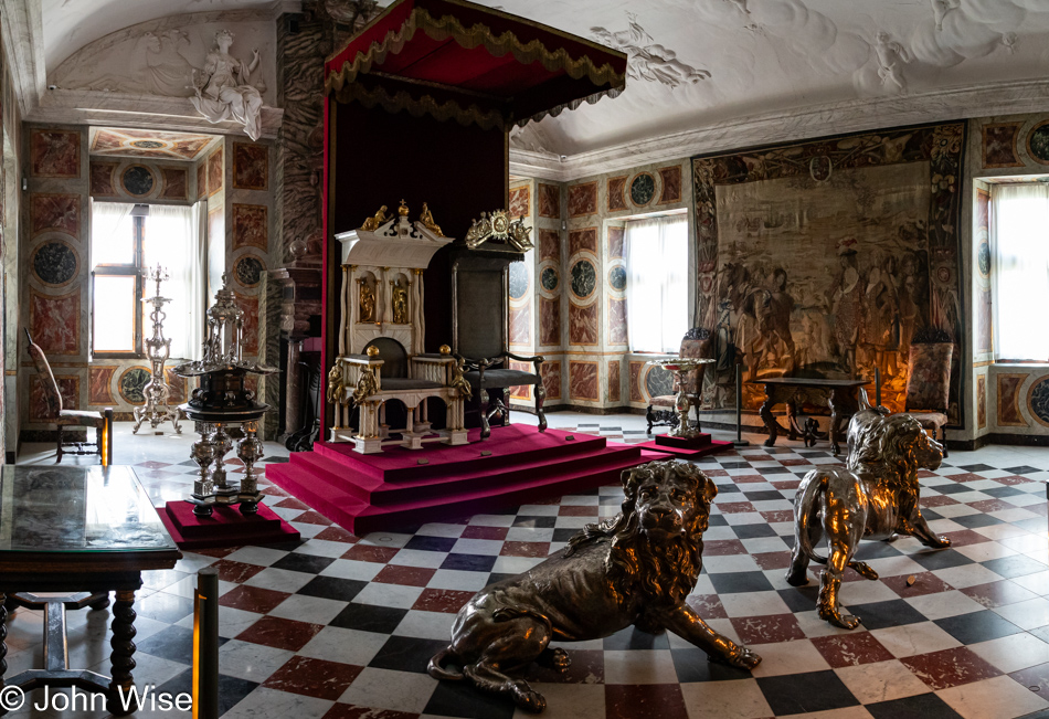 Narwhal Tusk Throne at Rosenborg Castle in Copenhagen, Denmark