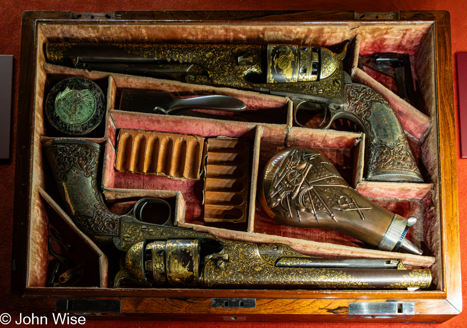Colt pistols gift of Abraham Lincoln at Rosenborg Castle in Copenhagen, Denmark