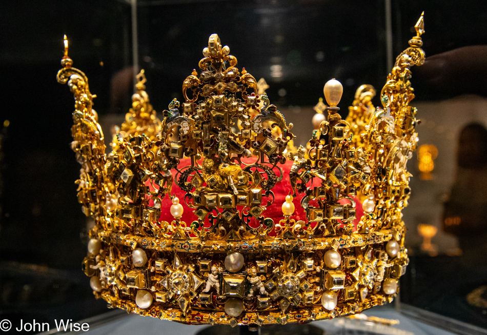 Christian IV’s crown at the Rosenborg Castle in Copenhagen, Denmark