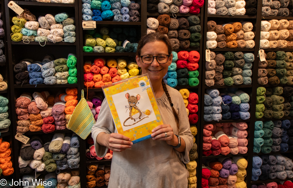 Caroline Wise at Broderi & Garn in Gothenburg, Sweden