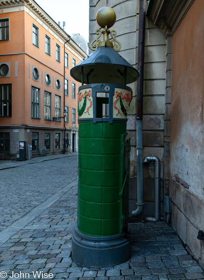 Public urinal in Stockholm, Sweden