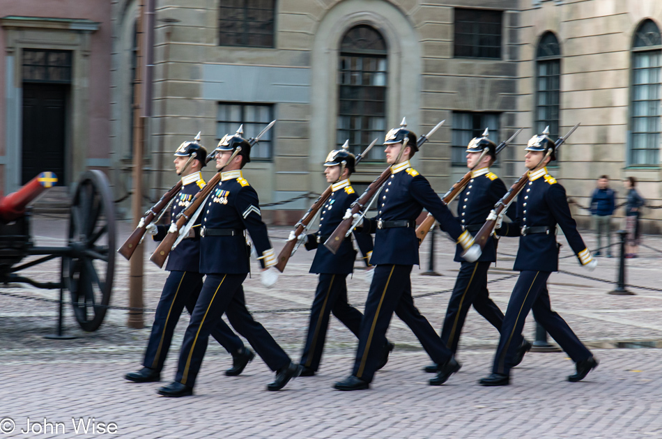 Changing of the guard at the Royal Palace in Stockholm, Sweden