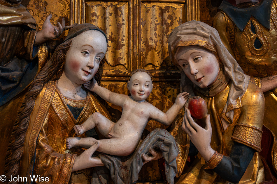 Detail of an Altarpiece at the Swedish History Museum in Stockholm, Sweden