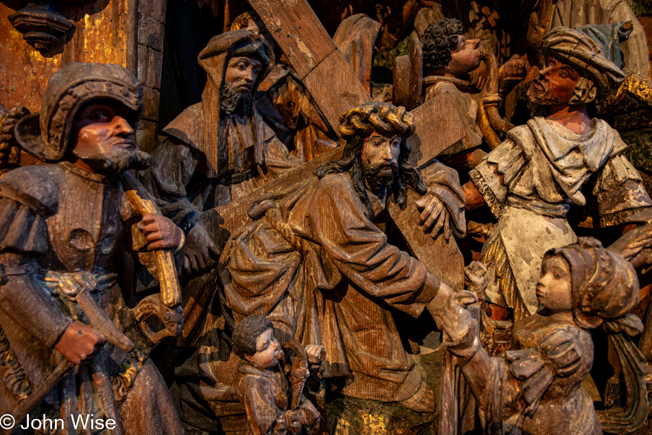 Detail of an Altarpiece at the Swedish History Museum in Stockholm, Sweden