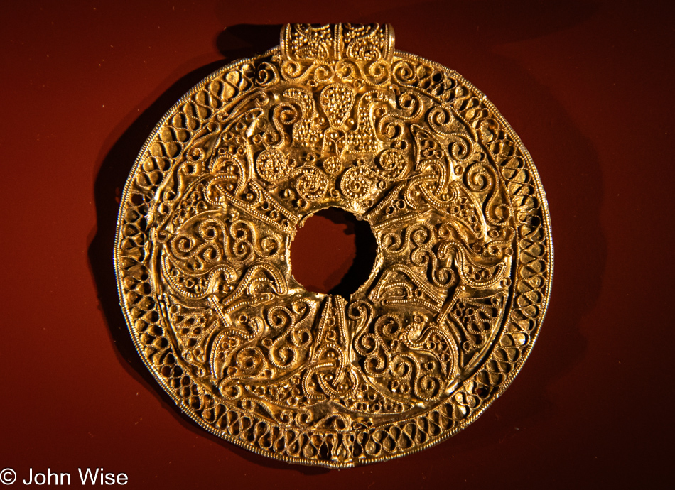 Gold Bracteate at the Swedish History Museum in Stockholm, Sweden