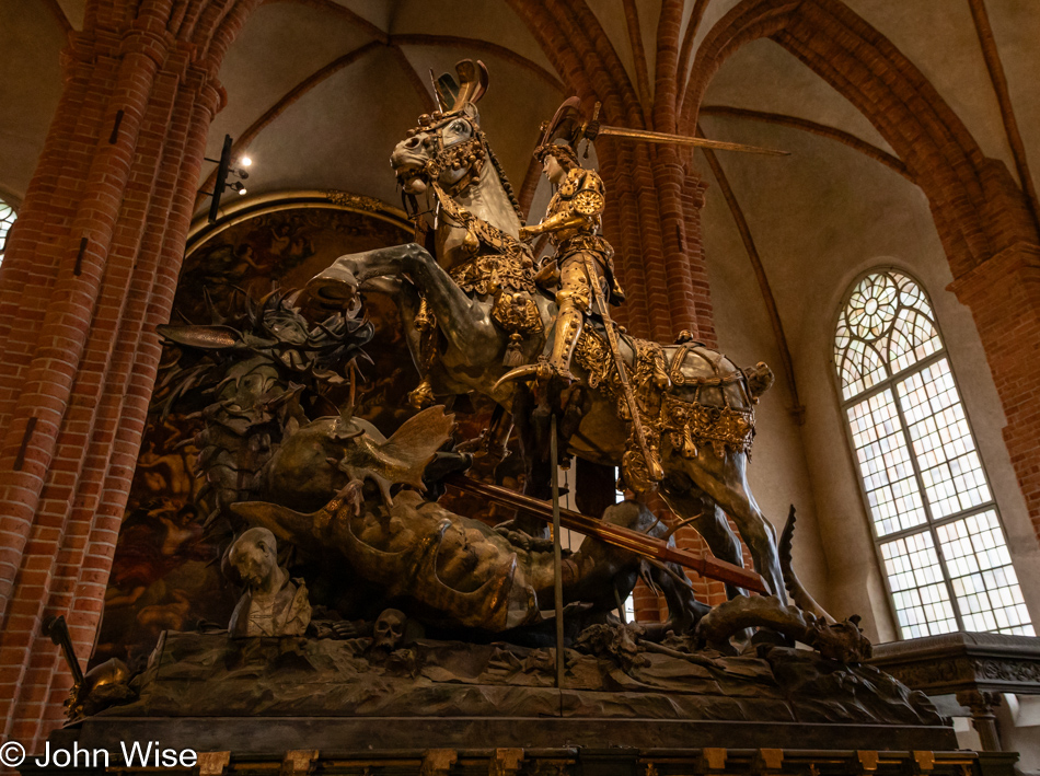 Saint George and the Dragon at the Storkyrkan (The Great Church) in Stockholm, Sweden