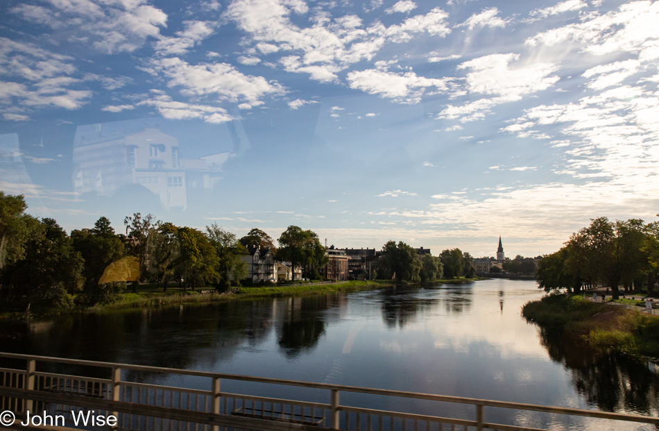 Passing over the Klarälven River in Karlstad, Sweden