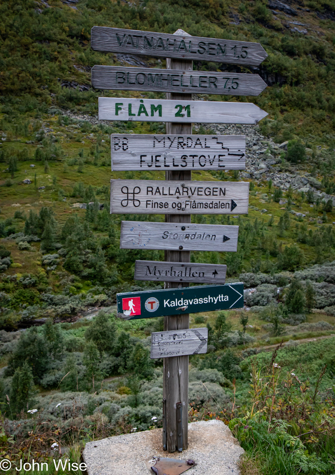 On the Rallarvegen between Myrdal and Flåm, Norway