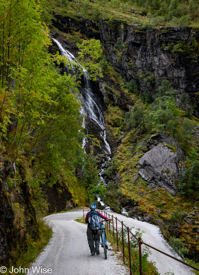 On the Rallarvegen between Myrdal and Flåm, Norway