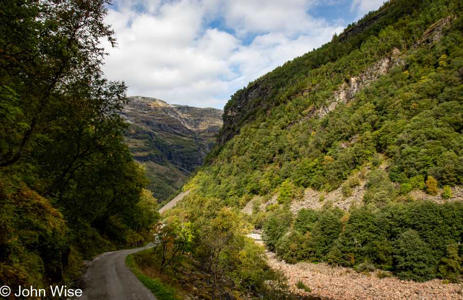 On the Rallarvegen between Myrdal and Flåm, Norway