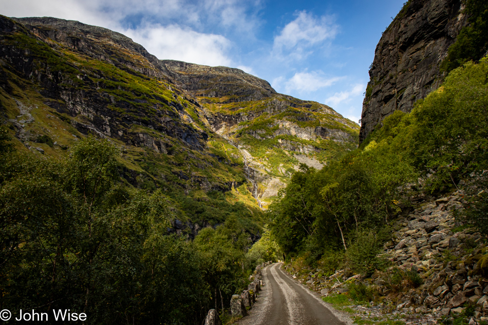 On the Rallarvegen between Myrdal and Flåm, Norway