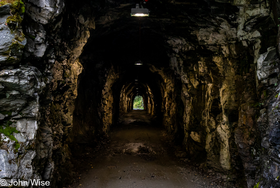 Tunnel on the Rallarvegen between Myrdal and Flåm, Norway