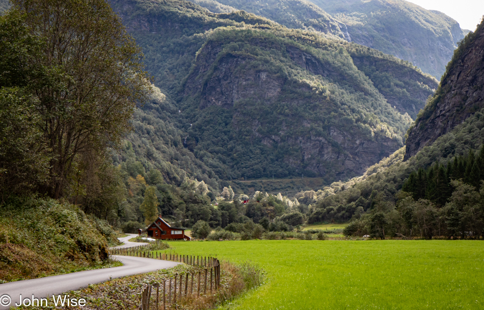 On the Rallarvegen between Myrdal and Flåm, Norway