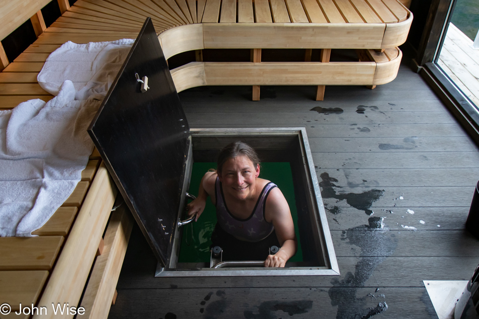 Caroline Wise at Fjord Sauna in Flåm, Norway