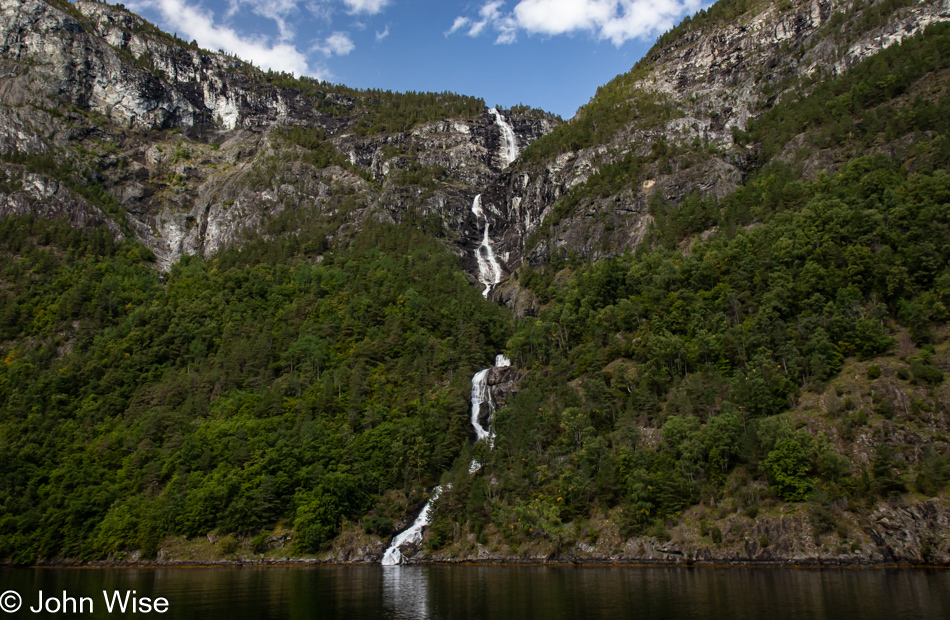 Laegdafossen on Nærøyfjord in Norway